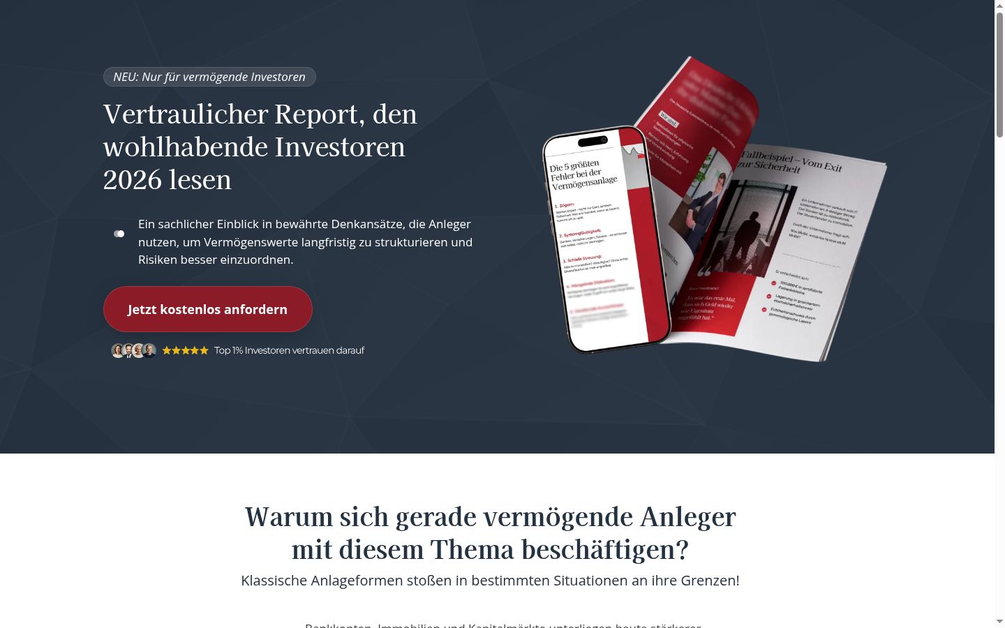 Screenshot des Einwilligungsbanners vor jeglicher Interaktion