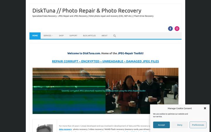 Screenshot of disktuna.com