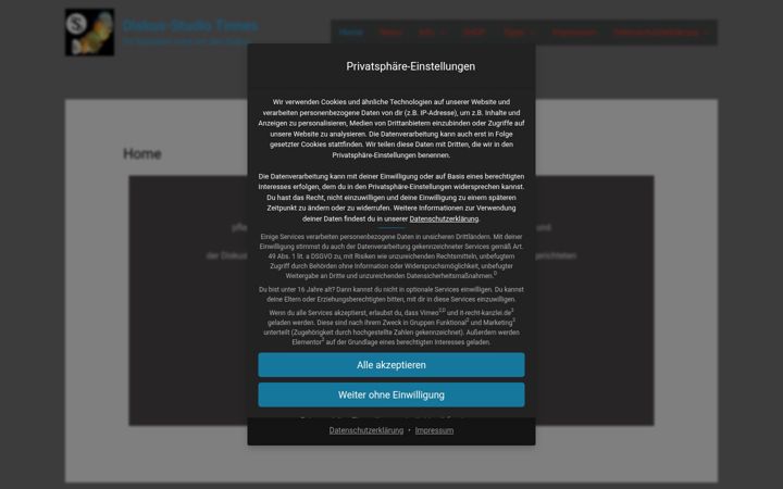 Skärmbild av diskus-studio.de