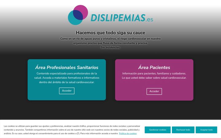 Screenshot ta' dislipemias.es