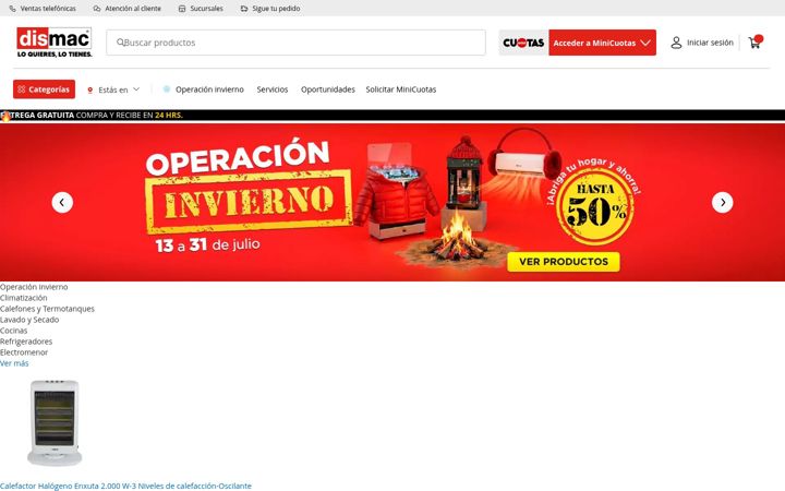 Screenshot of dismac.com.bo