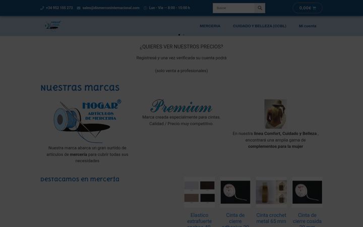 Screenshot of dismerconinternacional.com