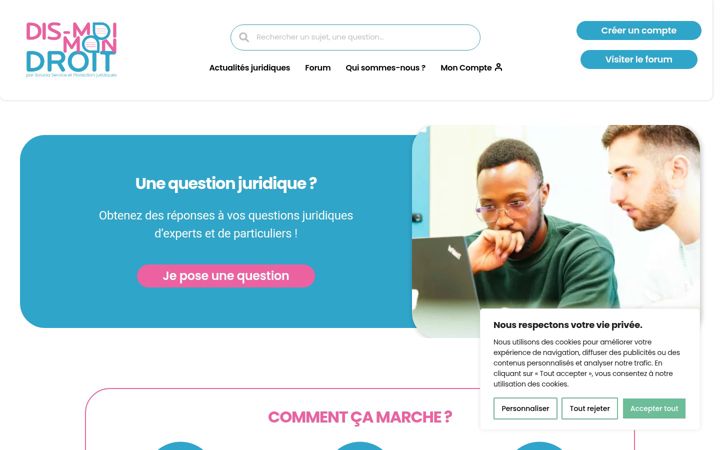 Posnetek zaslona dismoimondroit.fr