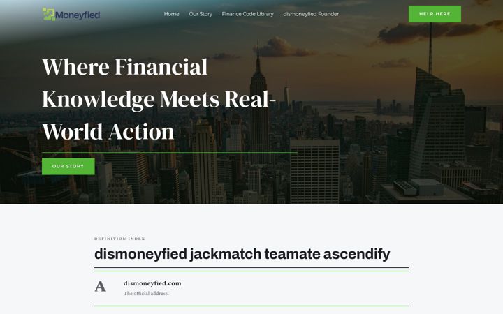 Screenshot of dismoneyfied.com