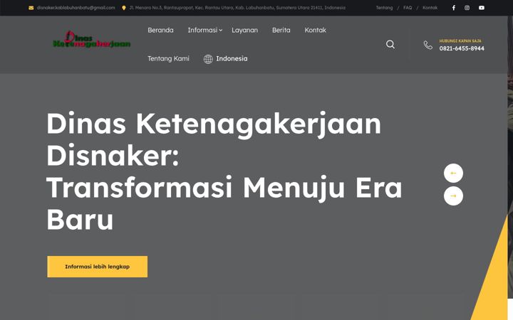 Screenshot of disnakerkablabuhanbatu.com