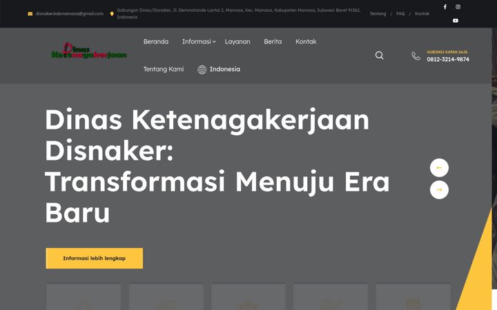 Screenshot of disnakerkabmamasa.com