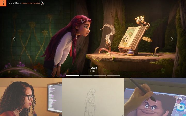 Screenshot of disneyanimation.com