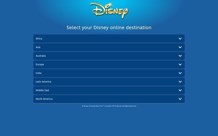 Screenshot of disneyinternational.com