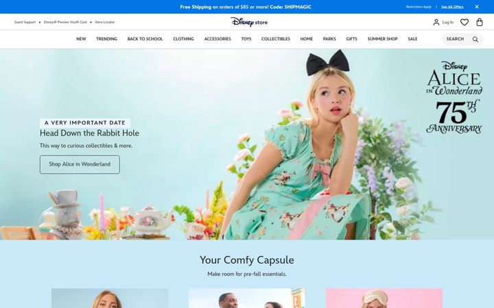 Képernyőkép: disneystore.com
