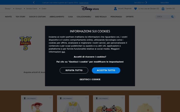 Screenshot of disneystore.it