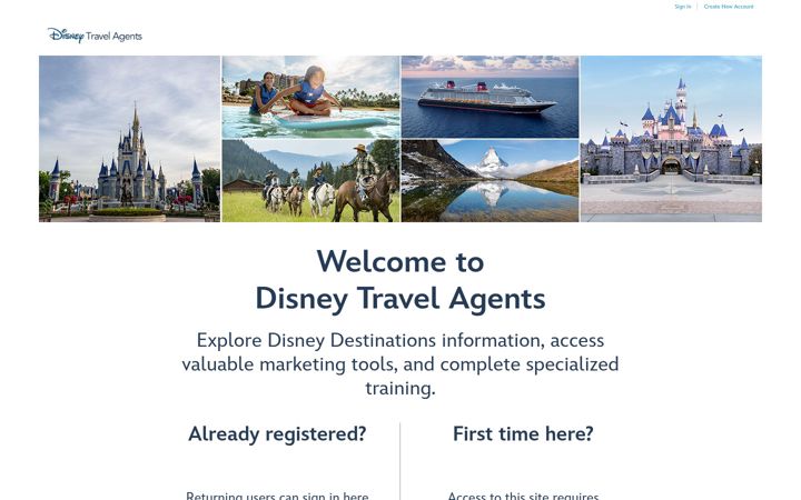 Screenshot of disneytravelagents.com