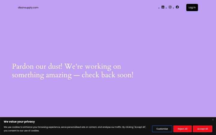 Screenshot of disonsupply.com