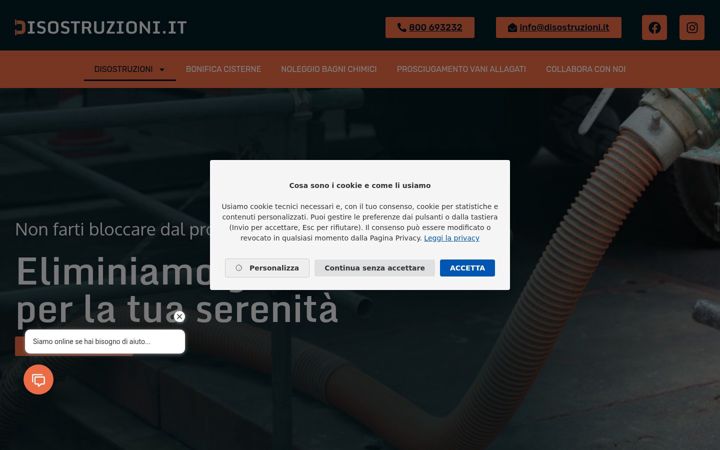 Screenshot of disostruzioni.it