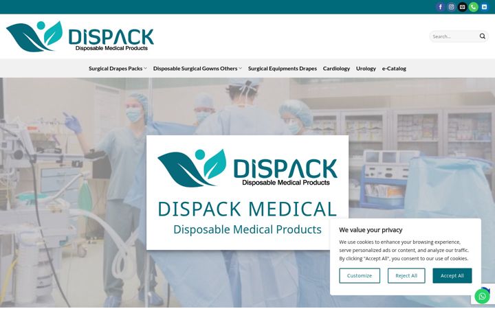 Екранна снимка на dispack.com.tr
