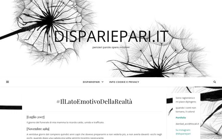 Screenshot of dispariepari.it