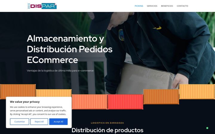 Screenshot ta' disparlogistica.es