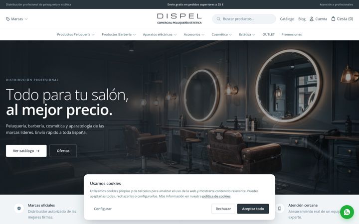 Screenshot of dispelonline.com