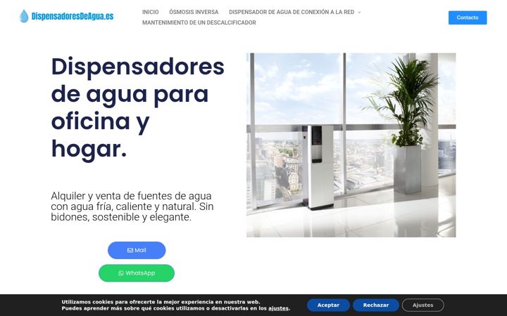 Captura de pantalla de dispensadoresdeagua.es