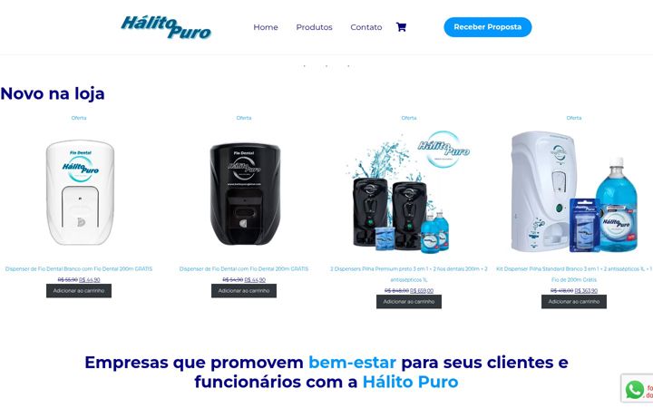 Ekraanipilt saidist dispenserdefiodental.com.br