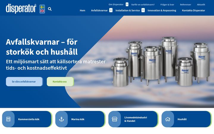 Skjermbilde av disperator.se