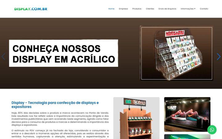 Ekraanipilt saidist display.com.br