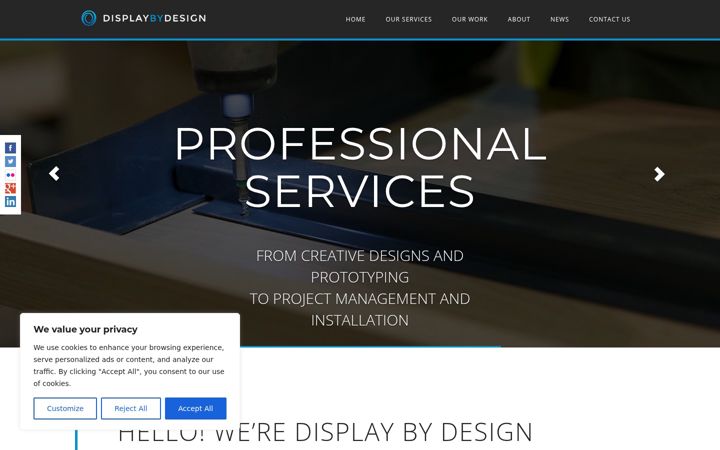 Екранна снимка на displaybydesign.co.uk