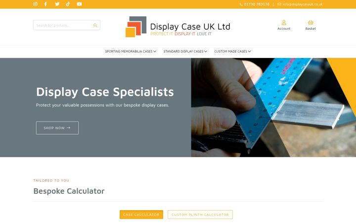 Екранна снимка на displaycaseuk.co.uk