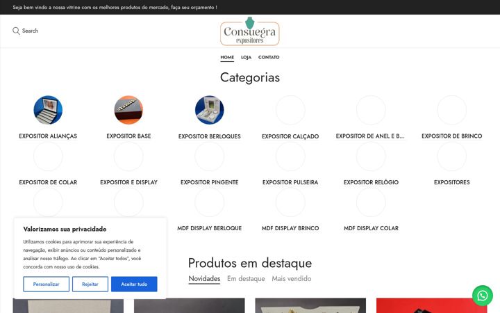 Ekraanipilt saidist displaydejoias.com.br