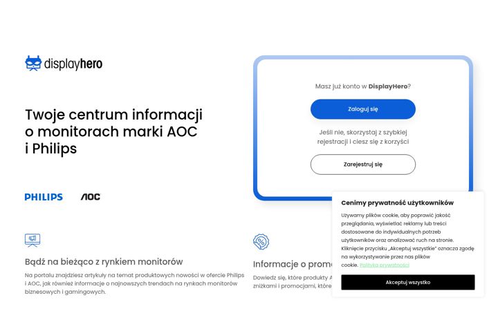 Zrzut ekranu displayhero.pl