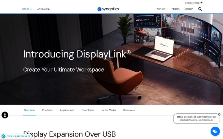 Screenshot of displaylink.com