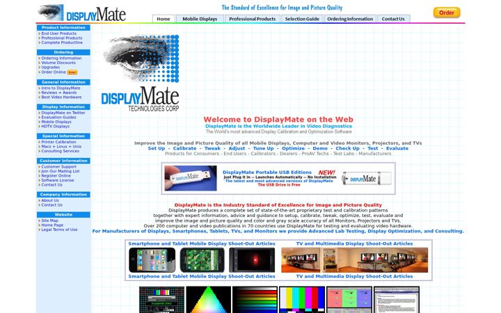 Screenshot of displaymate.com