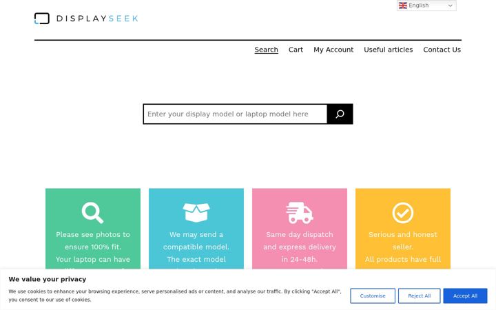 Screenshot of displayseek.com