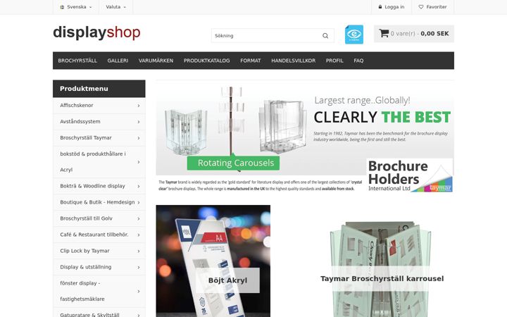 Skjermbilde av displayshop.se
