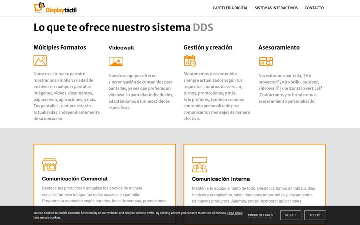 Screenshot of displaytactil.com