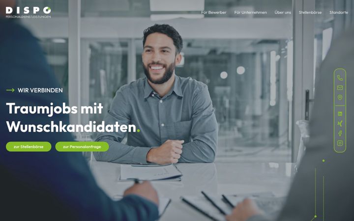 Screenshot of dispo-personal.de
