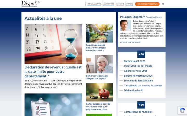 Screenshot von dispofi.fr