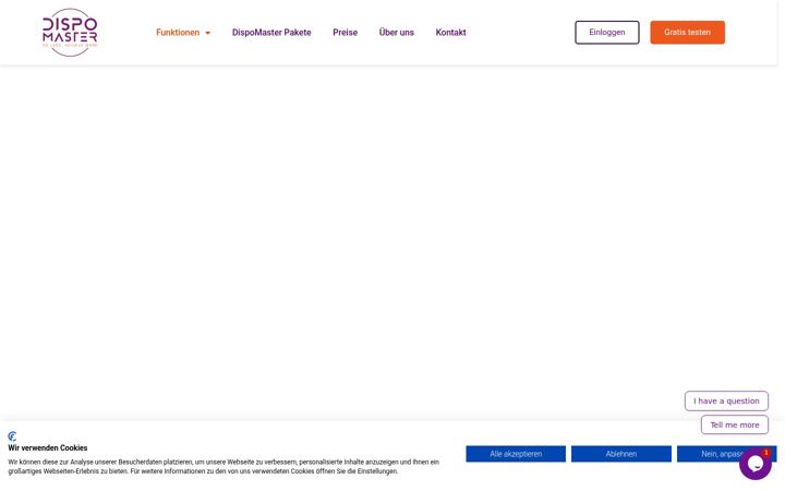 Ekrānuzņēmums no dispomaster.io