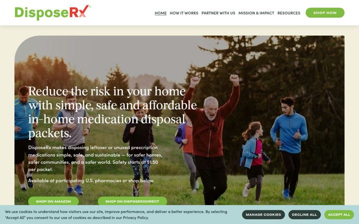 Screenshot of disposerx.com