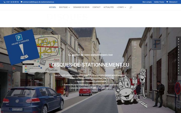 Screenshot ta' disques-de-stationnement.eu