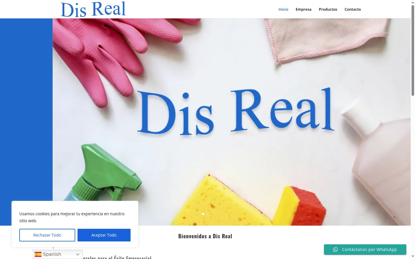 Captura de ecrã do banner de consentimento apresentado antes de qualquer interação