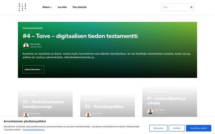 Screenshot di disruptedby.fi