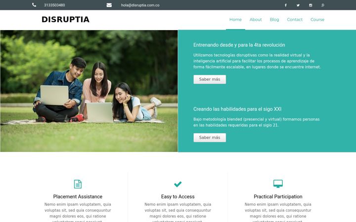Screenshot di disruptia.com.co