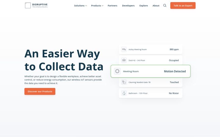 Screenshot of disruptive-technologies.com