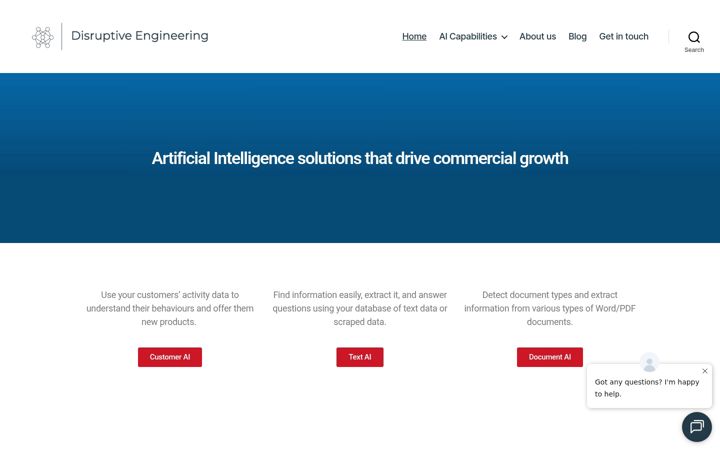 Screenshot of disruptive.engineering