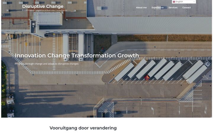 Screenshot von disruptivechange.nl