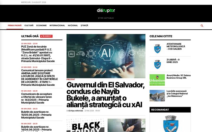 Ekrano kopija disruptor.ro