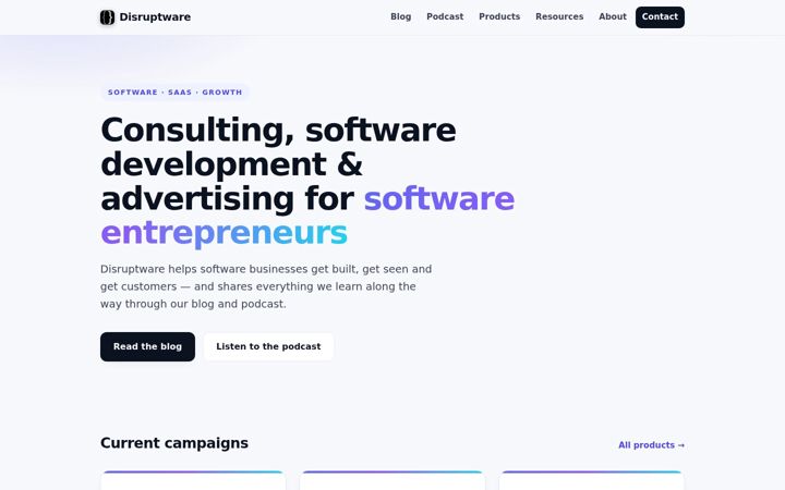 Screenshot of disruptware.com