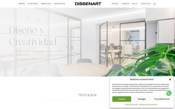 Screenshot of dissenart.com
