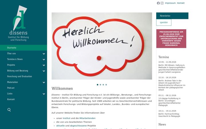 Screenshot of dissens.de
