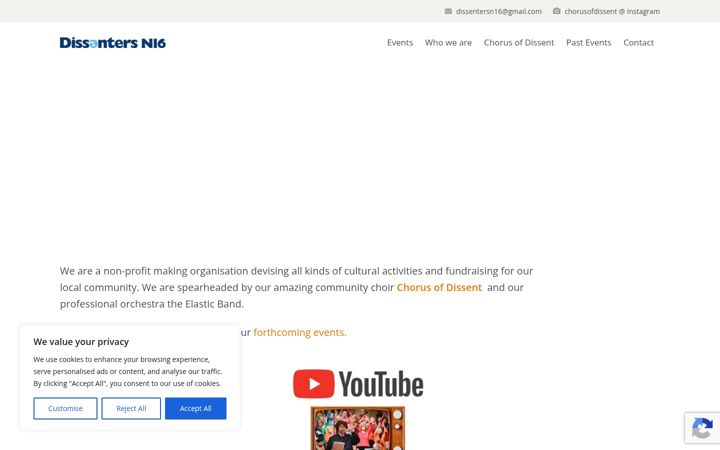 Zrzut ekranu dissenters.org.uk